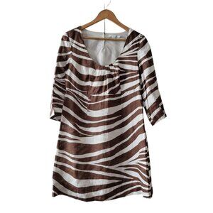 Boden Zebra Print Linen Dress